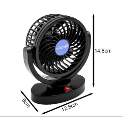 Set 2 Ventilatoare portabile pentru masina 15W negru MARS 306