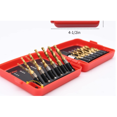 Set 13 piese Burghie si Taroduri combinat SAE si Metric AURII Set 13 piese Burghie si Taroduri combinat SAE si Metric AURII