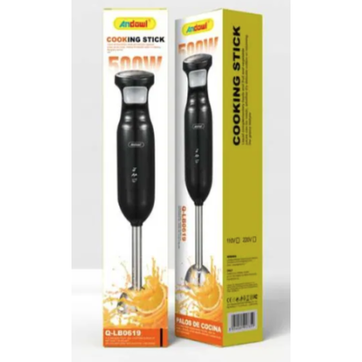 Blender de mana cu imersie de 500 W design ergonomic multifuncțional Q LB0619 Blender de mana cu imersie de 500 W design ergonomic multifuncțional Q LB0619