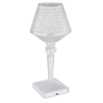 Lampa de masa decorativa LED tip cristal Andowl Q LED1633 transparenta Lampa de masa decorativa LED tip cristal Andowl Q LED1633 transparenta