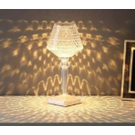 Lampa de masa decorativa LED tip cristal Andowl Q LED1633 transparenta Lampa de masa decorativa LED tip cristal Andowl Q LED1633 transparenta