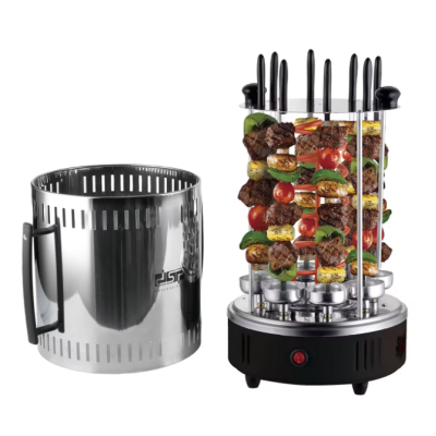 Gratar electric vertical 1500W cu 8 gauri 16 8 cupe ulei DSP frigarui detasabile carcasa de protectie Gratar electric vertical 1500W cu 8 gauri 16 8 cupe ulei DSP frigarui detasabile carcasa de protectie