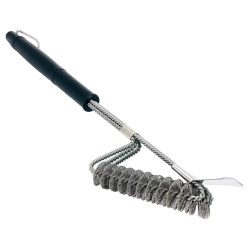 Perie de curatat gratar Inox 45 x 12 x 6 cm Negru/Argintiu Perie de curatat gratar Inox 45 x 12 x 6 cm Negru/Argintiu