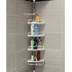 Etajera colt pentru baie si dus 4 rafturi inaltime reglabila montare pe colt pana la 320 cm Etajera colt pentru baie si dus 4 rafturi inaltime reglabila montare pe colt pana la 320 cm
