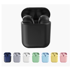 Casti Bluetooth Wireless i12 TWS Waterproof Touch Control 3D Sound colorate Casti Bluetooth Wireless i12 TWS Waterproof Touch Control 3D Sound colorate