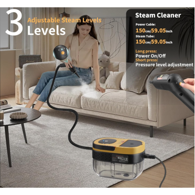 Aparat de curatat cu abur G068 maner reglabil pe 3 nivele rezervor 1600 ml pentru Igienizare degresare si spalare multisuprafete