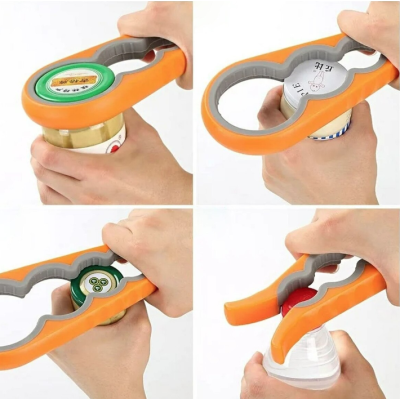 Set 2 Deschizatoare de capace multifunctionale 4 in 1 pentru borcane sticle
