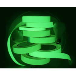 Set 2 Benzi fosforescente autoadezive rola 3 m lungime lumineaza verde