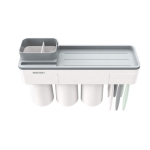 UB Suport Dispenser pasta de dinti cu 3 pahare magnetice 4 periute