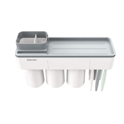 UB Suport Dispenser pasta de dinti cu 3 pahare magnetice 4 periute