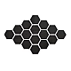 Set 10 Oglinzi Design Hexagon NEGRE - Oglinzi Decorative Acrilice Cristal - Diamant - Fagure 10 bucati/set NEGRE