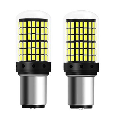 Set 2 Becuri LED ALB cu anulator CANBUS PY21W (Marsarier)