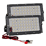 Set 2 Lampa Lucru 12v 50W 50 LED SMD Clesti CaiCai Proiector AUTO