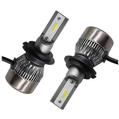 Set 2 becuri LED auto R6 H1/H8  putere 80W - 8000 Lumeni temperatura 6500k