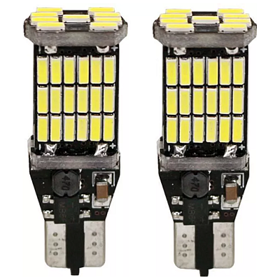 Set 2 x Becuri auto LED SMD T15 16W Canbus