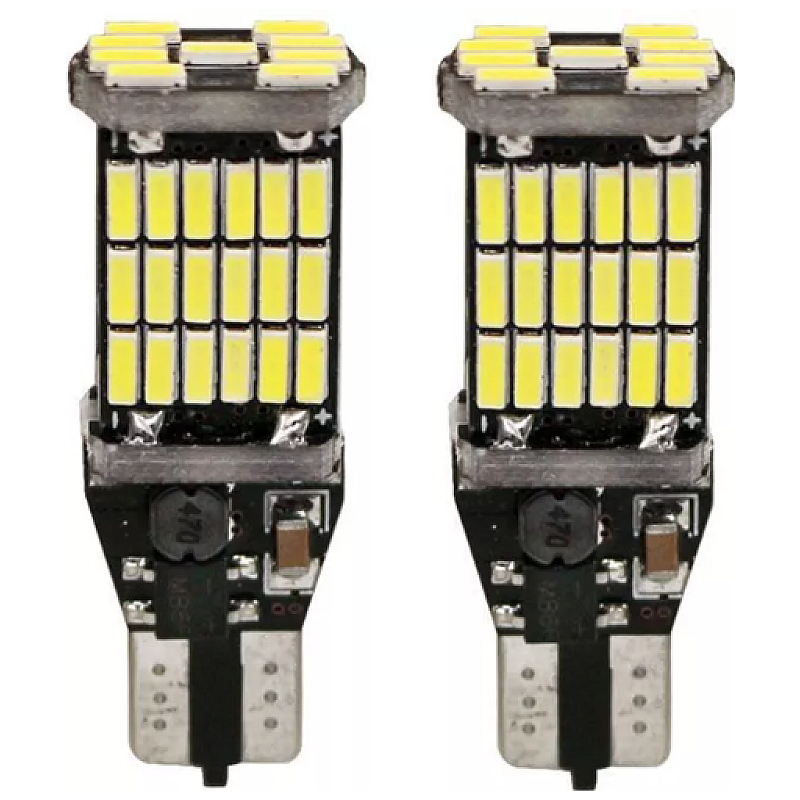 Set 2 x Becuri auto LED SMD T15 16W Canbus
