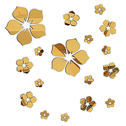 Set 25 stickere stil oglinda decorativa acrilica AURIE in forma de floare