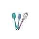 Set 3 ustensile de bucatarie pensula paleta  tel silicon