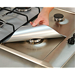 Set 4 Folii TEFLON GRI Detasabile pentru Aragaz din Teflon  Lavabila  Reutilizabila  Set 4 Folii TEFLON GRI Detasabile pentru Aragaz din Teflon  Lavabila  Reutilizabila