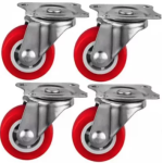 Set 4 Roti 32mm Pivotante ROSII ROTILE culoarea  Set 4 Roti 32mm Pivotante ROSII ROTILE culoarea