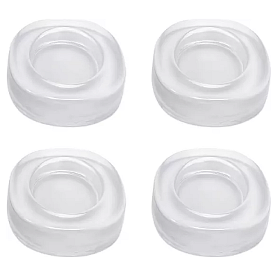 Set 4 picioruse TRANSPARENTE din silicon antivibratie pentru masina de spalat