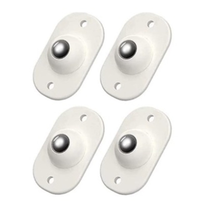 Set 4 rotite pivotante cu adeziv de lipit cu bila din metal Set 4 rotite pivotante cu adeziv de lipit cu bila din metal