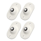 Set 4 rotite pivotante cu adeziv de lipit cu bila din metal Set 4 rotite pivotante cu adeziv de lipit cu bila din metal