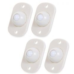 Set 4 rotite pivotante cu adeziv de lipit cu bila din plastic Set 4 rotite pivotante cu adeziv de lipit cu bila din plastic