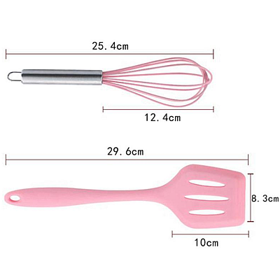 Set 5 ustensile bucatarie din silicon ROZ