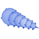 Set 6 capace pentru alimente flexibile din silicon transparent albastru Set 6 capace pentru alimente flexibile din silicon transparent albastru