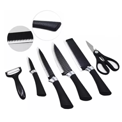 Set 6 cutite de bucatarie cu acoperire antiaderenta