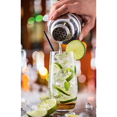 Set cocktail inox 5 bucati cu shaker si clesti gheata