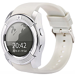 Smartwatch V8 HandsFree Bluetooth 3.0 Micro SIM Android Camera 1.3MP Alb