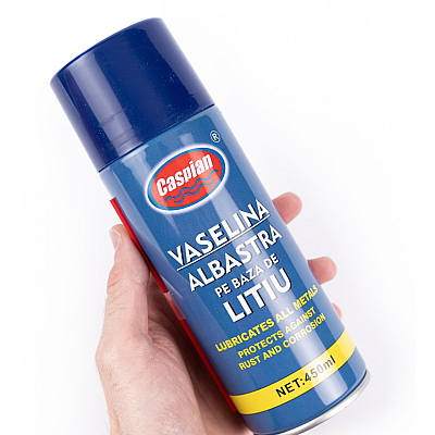 Spray vaselina albastra Caspian 450ml pe baza de litiu