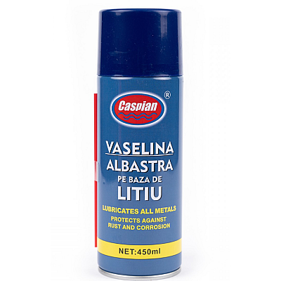 Spray vaselina albastra Caspian 450ml pe baza de litiu