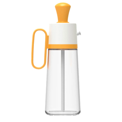 Sticla cu picurator pentru ulei otet si sosuri 550 ml alb-galben Sticla cu picurator pentru ulei otet si sosuri 550 ml alb-galben