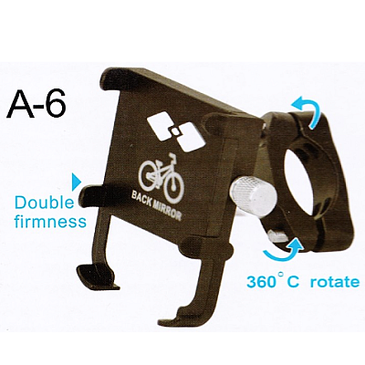 Suport telefon metalic A-6 pentru motocicleta bicicleta sau trotineta