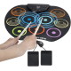 Set Tobe electronice digitale din Silicon cu pedale de picior 9 USB 9 Paduri de tobe colorate Set Tobe electronice digitale din Silicon cu pedale de picior 9 USB 9 Paduri de tobe colorate