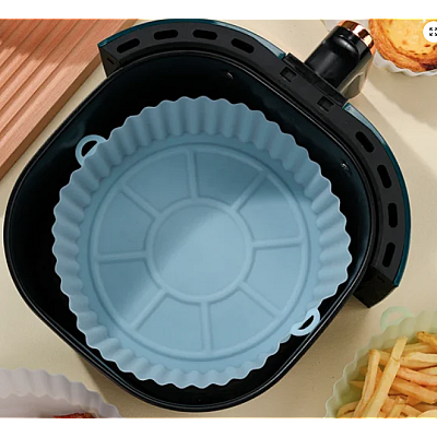 Tava silicon pentru Air Fryer friteuza prajit copt multicolor Tava silicon pentru Air Fryer friteuza prajit copt multicolor