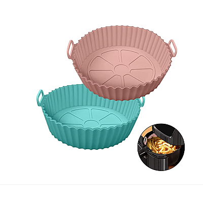 Tava silicon pentru Air Fryer friteuza prajit copt multicolor Tava silicon pentru Air Fryer friteuza prajit copt multicolor