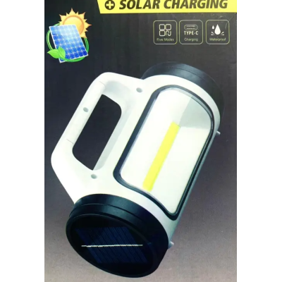  Lanterna de mana cu iluminare dubla si incarcare solara led cob YC 202