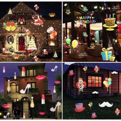 Proiector laser Led rotativ cu tematica de craciun LY