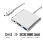 Adaptador 3 in 1 Q308 Tip C la HDMI 4K 60W