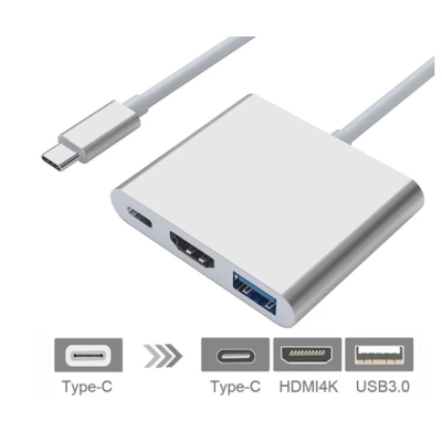 Adaptador 3 in 1 Q308 Tip C la HDMI 4K 60W