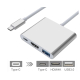 Adaptador 3 in 1 Q308 Tip C la HDMI 4K 60W