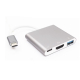 Adaptador 3 in 1 Q308 Tip C la HDMI 4K 60W
