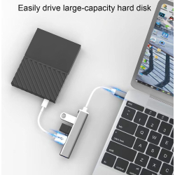 Adaptor Dongle Transfer de date tip C-USB si Splitter cu 4 porturi USB