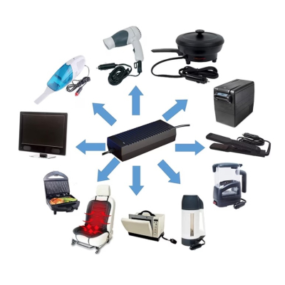 Adaptor priza Auto cu Bricheta 240V-12V/10A 120W Negru