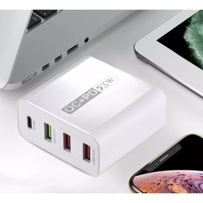 Adaptor priza WLX A6 cu 4 porturi USB Qualcomm 3.0 53W