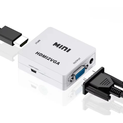 Adaptor Q JC145 Mini Convertor VGA La HDMI Full HD 1080p Video Si Audio Stereo
